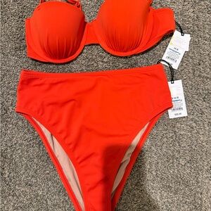 Shade & Shore Bold Orange Bikini Set